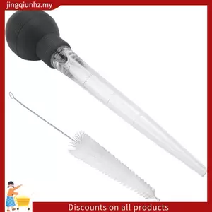 Thổ Nhĩ Kỳ Baster Silicone Hút Bóng Đèn Với Bàn Chải Làm Sạch Cho Hương Vị Thịt Gia Cầm Thịt Bò Nướng Tiêm ướp BBQ Dụng Cụ