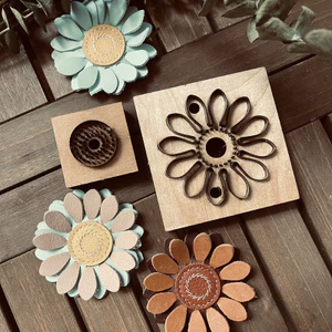 Hoa Dưới Chất Liệu Khuôn Dao Handmade Da DIY Đồ Trang Trí Ô Tô Quà Tặng Sáng Tạo Thành Phẩm 8cm Chất Liệu Dao YLD5
