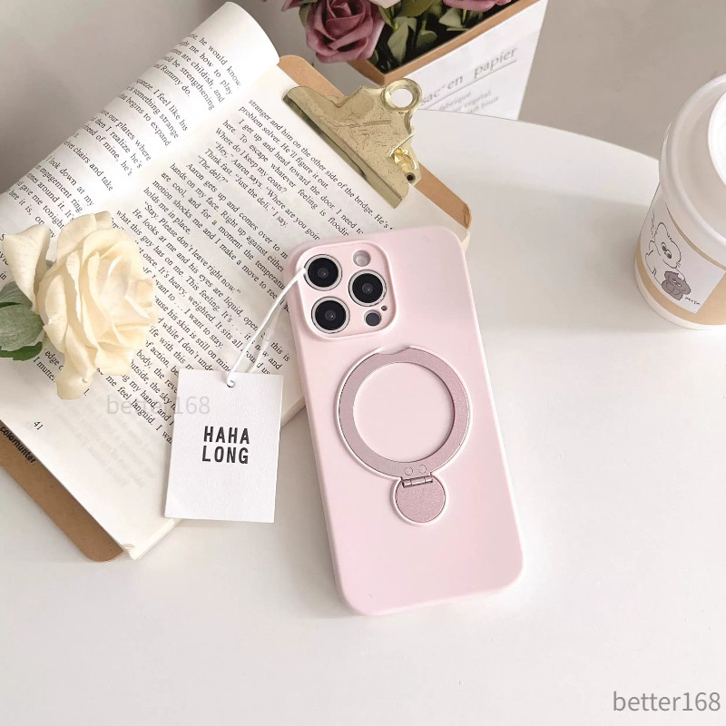 Xoay Giá Đỡ Từ Tính Silicon Lỏng Mềm Ốp lưng IPhone 13/14/15/16/17 Pro Max 15pro Sạc Không Dây Mềm Chống Sốc Ốp Lưng