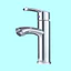 Vòi chậu rửa hỗn hợp bảy con ngựa một lỗ nóng lạnh bằng thép không gỉ E1JH