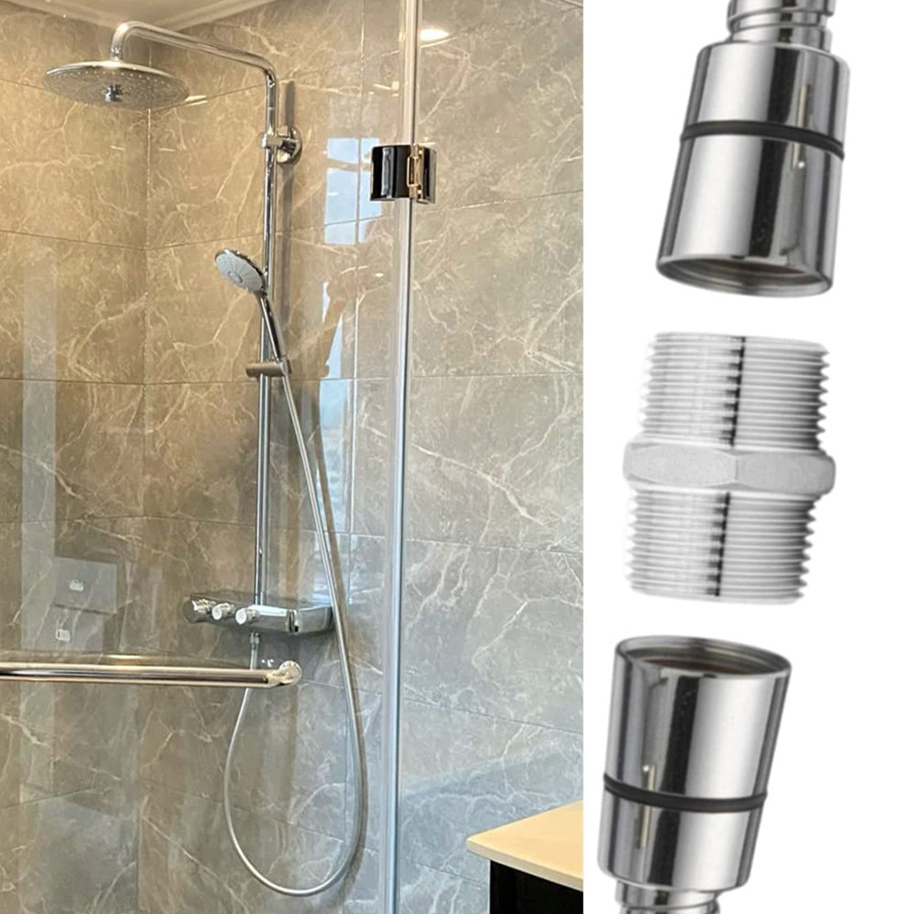 [TOP] Đầu nối vòi hoa sen mở rộng chiều dài bằng thép không gỉ G1 / 2 Chrome cho ống cực dài