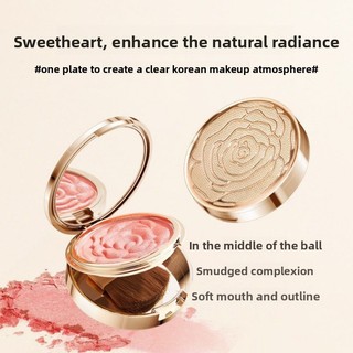 LUOLIKA Hoa Hồng Cánh Hoa Highlighter Blush Trang Điểm Khỏa Thân Lâu Dài Làm Sáng Tự Nhiên Matte Finish