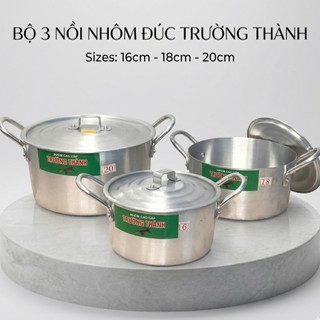 Nồi nhôm đúc loại dày, hàng tại xưởng nhiều size 16cm - 18cm - 20cm