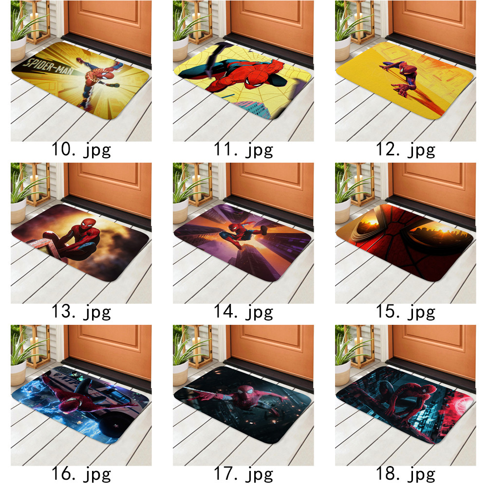 Thảm cửa Spider-Man Thảm chống trượt Tấm lót phòng tắm Tắm Thảm chống trượt (60x40cm)