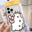 Ốp lưng iPhone trong suốt họa tiết Hello Cat IP 7/8/X/XS/11/12/13/14/15/16/17/Plus/Pro/Max/Air