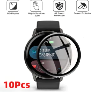 2-10 Chiếc Cong Kính Cường Lực Cho TicWatch Pro 3 2021 2020 E3 C2 Đen Edge Bảo Vệ Màn Hình Cho TicWatch GTX GTW GTK GTH Pro 2 GTA Chống Vân Tay Phim Kính HD