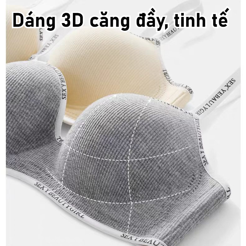 Áo ngực không gọng đẩy cao và gom, miếng lót dày, mềm mại thoải mái, đẩy cao và gom,Áo Ngực Đệm Dày Tạo Khe Cao Cấp
