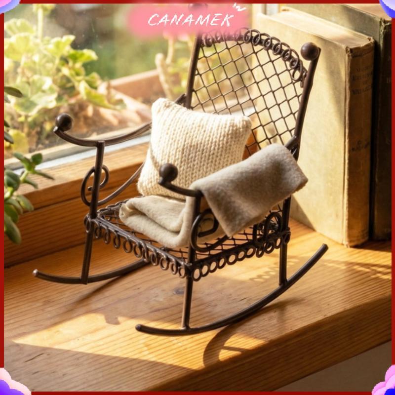 CANAMEK 1 / 3 Chiếc Nhà Búp Bê Sân Vườn Trưng Bày Trang Trí Chống Đỡ Phụ Kiện Thu Nhỏ Bàn Ghế Đồ trang trí Nhỏ Trang Trí Nhà Sắt Nội Thất CSF