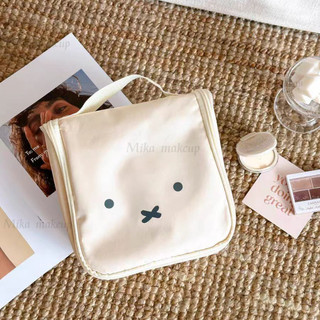 Túi Đựng Mỹ Phẩm Dễ Thương Mi Bunny Túi Đựng Mỹ Phẩm Đơn Giản Màu Trơn Hoạt Hình Dễ Thương Dung Tích Lớn Di Động Treo Loại