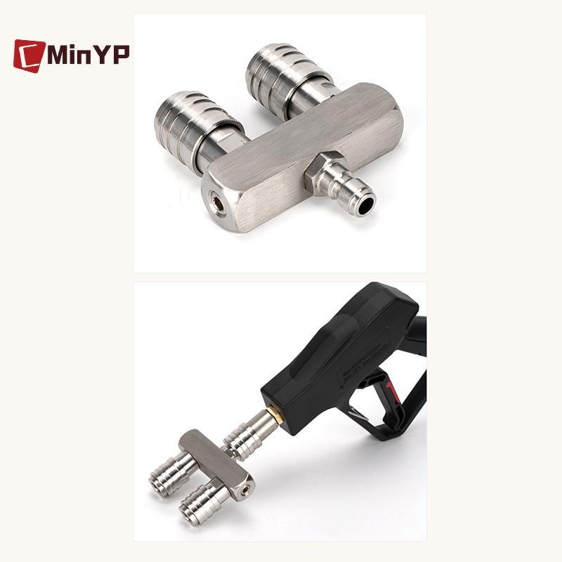 CMinYP Kép Vòi Phun Xe Ô Tô Bộ Chuyển Đổi Cần Qui Kết Nối Đôi Lắp Xoay Vòi Phun Tự Động Áp Lực Cao Máy Giặt Xe Dụng Cụ Vệ Sinh Vinh Quang