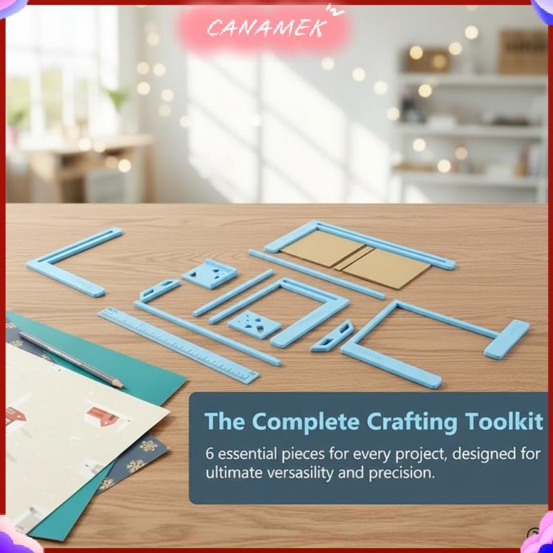 CANAMEK Bộ 6 Stencil đóng sách cho scrapbooking, làm thẻ handmade, album, tạp chí, dụng cụ thủ công