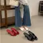 TT 2026 Phong Cách Mới Mùa Hè Nêm Gót Xếp Ly Flip-Flops Nữ Cao Gót Mở Mũi Ngọt Ngào Thoải Mái Sandal