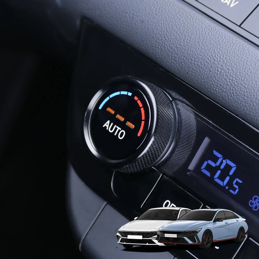 Một Cặp Nhôm Đỏ Xanh Đen Nội Thất Điều Hòa Không Khí Konb Vòng Viền Dành Cho Xe Hyundai Elantra CN7 / CN7 N RHD / LHD
