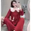 Bộ Đồ Ngủ Nữ JUSOKA Pijama Chất Liệu Đũi Siêu Mềm Mịn Dễ Thương Dành Cho Tết, Noel