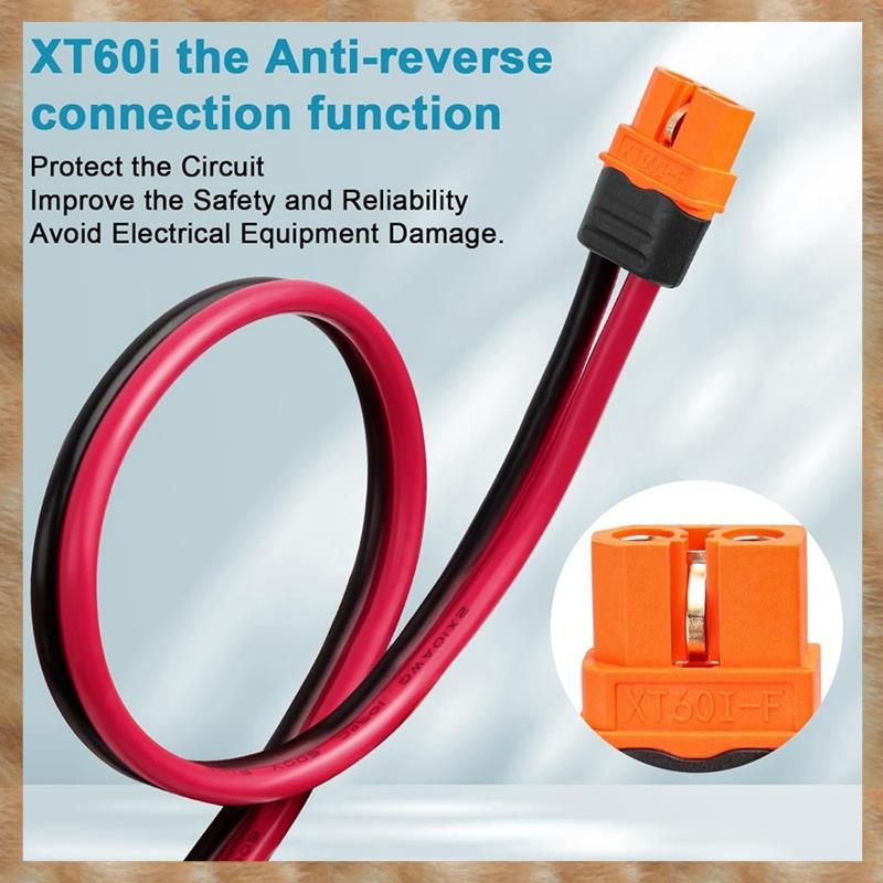 [S Z] Cáp đầu cuối vòng XT60i đến O 10AWG Đầu nối vòng từ cái sang O Cáp nối dài XT60i cho máy phát điện năng lượng mặt trời