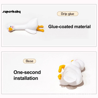 (Superbaby) Tượng vịt hoạt hình dễ thương Trang trí vịt cho màn hình máy tính Hình vịt Mini bằng nhựa 3d Hình vịt hoạt hình dễ thương Trang trí để trang trí màn hình Tv máy tính ô tô - dành cho bạn bè
