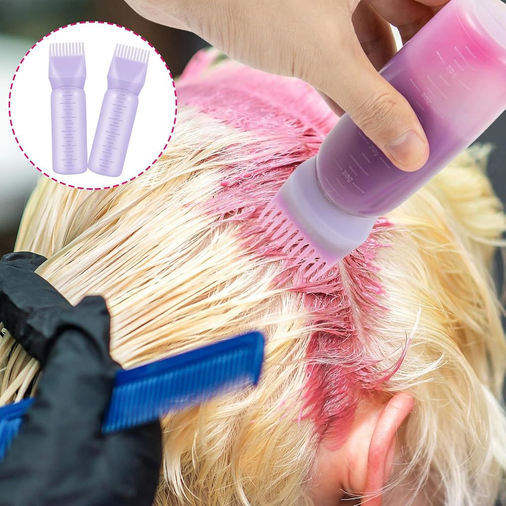 [Bộ 2 Chiếc] Dụng Cụ Nhuộm Tóc, Dụng Cụ Dưỡng Tóc Tại Nhà Tích Hợp Lược Chải Nhuộm Tóc 120ml
