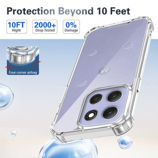 Dành Cho Motorola Moto G86 5G / G86 Power 5G Ốp điện thoại Pha Lê Trong Suốt Cứng Chống Mài 4 Vỏ Mỏng Chống Sốc