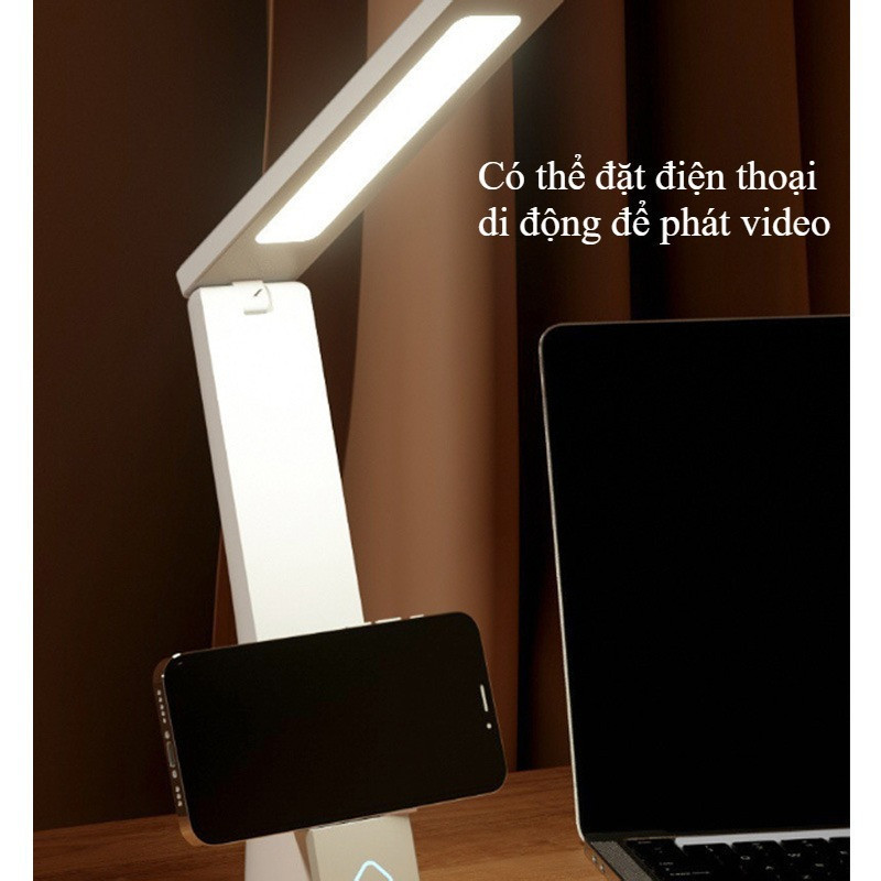 Đèn Học Để Bàn LED Chống Cận Thông Minh - Cảm Ứng Chạm, Sạc USB, 3 Chế Độ Ánh Sáng Bảo Vệ Mắt, Thiết Kế Gấp Gọn