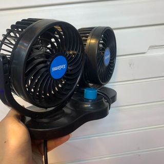 Quạt Ô Tô 2 lồng quạt cho xe tải, xe con điện 12v và 24v