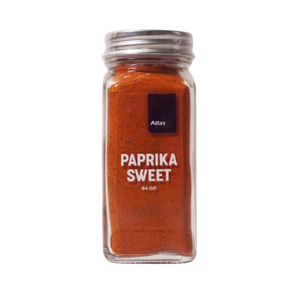 Bột Ớt Paprika Ngọt Atlas Garden Lọ 64g, Làm Từ Ớt Paprika Tự Nhiên Nghiền Mịn Giữ Trọn Vị Cay Nhẹ