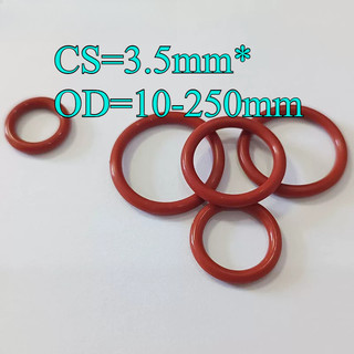 Vòng đệm vòng chữ O silicon màu đỏ CS3.5mm * OD10-250mm vòng chống thấm nước thành phần niêm phong chịu nhiệt độ cao [JYD-ZZ-Z]