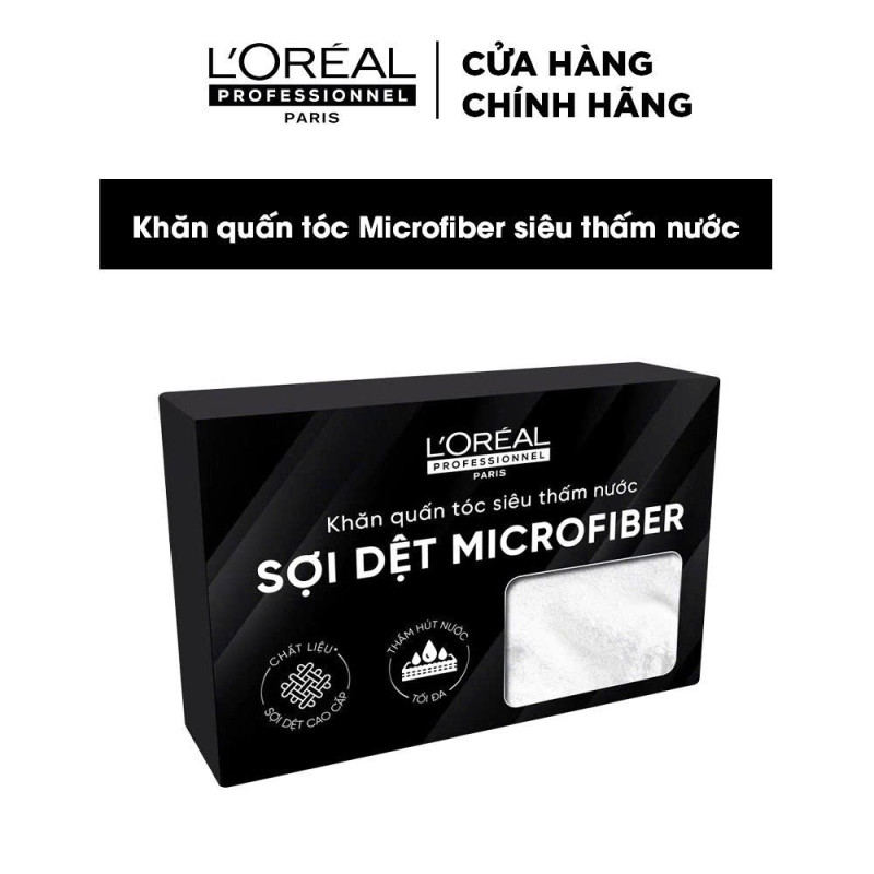 [GIFT] Khăn quấn tóc Microfiber siêu thấm nước L'Oréal Professionnel cao cấp
