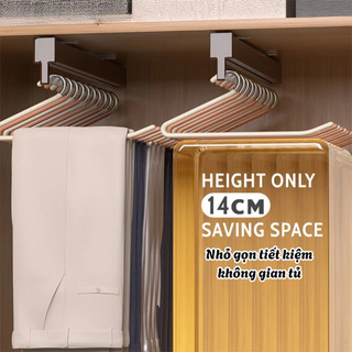 Móc Treo Quần Thông Minh MAISON Chống Trượt, Bọc Nhựa Dày, Tiết Kiệm Không Gian