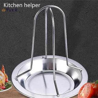 TVKR Rang Nướng Đứng Gà Roaster Giá Bếp Ngoài Trời BBQ Dụng Cụ Thép Carbon Chống Dính Nướng Đĩa Gà OIK