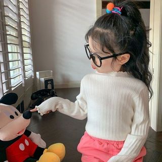 Mùa Thu Đông Bé Gái Phong Cách Phương Tây Phù Hợp Với Nấm Cạnh Dệt Kim Trẻ Em Lớn Trẻ Em Thường Ngày Sang Trọng Mồ Hôi