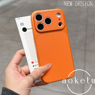 Ốp điện thoại da trơn cửa sổ lớn tức thì sang trọng phù hợp cho iPhone 13 14 15 16 17 Pro max da doanh nhân mờ bao gồm tất cả vỏ chống rơi