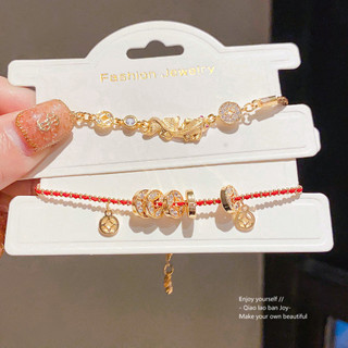 Châu Âu Mỹ ins Phong Cách Mới Mạ Vàng 18k Zircon Vòng Tay Hình Học Nữ