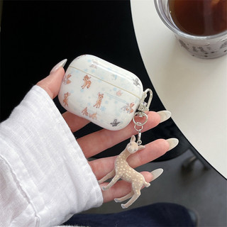 Nai sừng tấm bông tuyết cho AirPods 1 / 2 3 Pro Pro2 pro3 Airpod4 Bộ tai nghe Vỏ bảo vệ Bluetooth không dây AirPods Pro i3 i4 pro3 Vỏ bảo vệ tai nghe