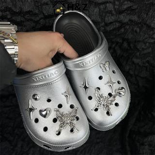 H & Z 1 INS Trái Tim Dây Xích Trang Trí Giày, Phụ Kiện Tháo Rời, Phong Cách Vintage