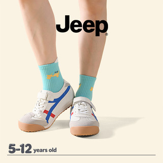 JEEP Tất Giữa Ống Cotton Nguyên Chất Năm Đôi Thu Đông Bé Trai Bé Gái Thể Thao 10A Kháng Khuẩn Dày Ấm Khử Mùi Tất