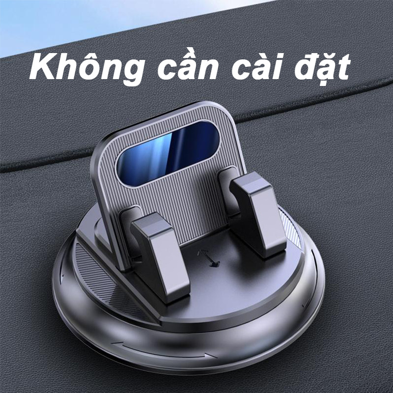 Giá đỡ điện thoại ô tô xoay 360°, gắn bảng điều khiển linh hoạt, chắc chắn, thao tác dễ dàng