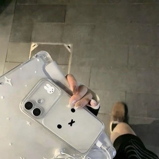 Phim Hoạt Hình Miffy Bunny Emoji Trường Hợp Điện Thoại Cho iPhone 17 16 15 14 13 12 11 Pro Max X XR XS Max