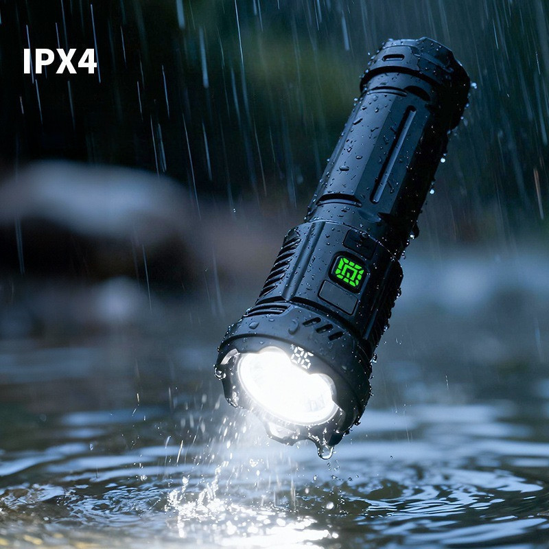 7*Hạt đèn LED Đèn Pin Đa Năng Siêu Sáng, Đèn Bên Hông COB, Sạc USB, Chống Nước IPX4