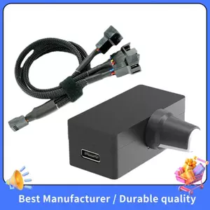 Bộ điều khiển tốc độ PWM 4Pin Quạt điều khiển PWM Thống đốc Bộ nguồn USB TYPE-C DIY Watercooling Cooler Tùy chọn, Dễ sử dụng Tay nghề tinh xảo A