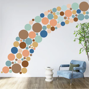 Chấm Dán Tường Nhiều Màu Sắc Tươi Tự Dính DIY Trang Trí Nhà Cửa Phòng Ngủ Mẫu Giáo Phòng Trẻ Em Dán Tường