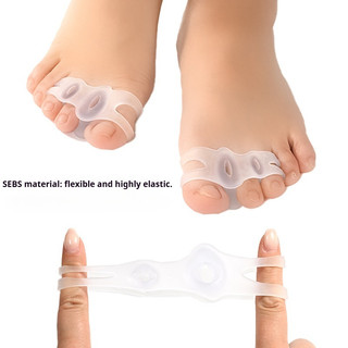 Dụng cụ tách ngón chân bằng Gel silicon 3 lỗ Miếng đệm ngón chân cho Bunion Hammer Chỉnh sửa ngón chân Giảm đau chân Máy duỗi ngón chân để mặc hàng ngày