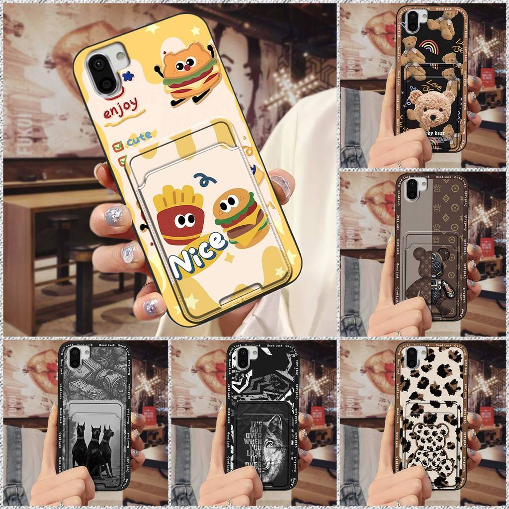 Ốp lưng silicon TPU hoạt hình dễ thương cho Sharp Aquos R2 / SHV42 / SH-03K, bọc toàn bộ, khe cắm thẻ, bảo vệ chống bụi