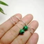 Bông tai dài màu xanh lá cây malachite, thiết kế đơn giản và thời trang
