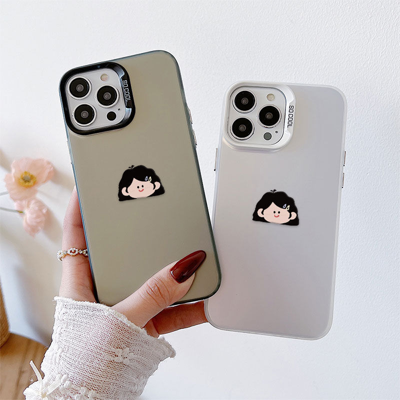 Ốp Lưng Cho Samsung Galaxy A07 A06 A05 A04 A03 A02S A17 A16 A15 A14 A13 A12 A25 A23 A22 A20 A35 A31 A30 A55 A52 A51 A50 Mạ Acrylic IMD Case Motif Cô Gái Dễ Thương CYIM175