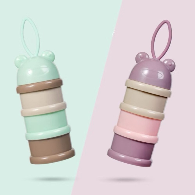Hộp Chia Sữa 4 Ngăn Cho Bé Đựng Sữa, Đồ Ăn Dặm Và Hoa Quả Tiện Lợi Kháng Khuẩn DouDou Cho Bé A29