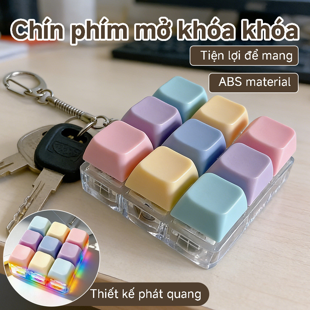 Đồ chơi giảm căng thẳng hình bàn phím, móc khóa giảm căng thẳng hình bàn phím, giúp thư giãn khi sử dụng bàn phím.