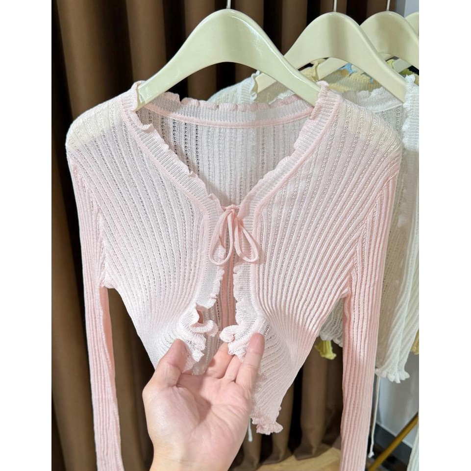 Áo Cardigan Chống Nắng Nữ Mùa Hè, Mỏng Nhẹ, Phong Cách Thời Trang Mới - Màu Hồng
