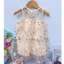 Váy Bé Gái Voan Thêu Hoa 3D Màu Hồng Đào8-18kg, Đầm Công Chúa Cho Bé 1–5 Tuổi Đi Chơi, Dự Tiệc