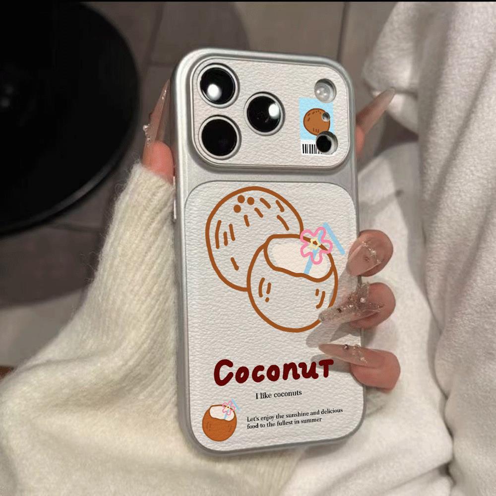 Dừa tươi phù hợp với ốp lưng iPhone17/16/15  dễ thương xr chống sốc mới nhất iPhone17pro