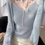 Cardigan Chống Nắng Dệt Kim Phù Hợp Mùa Xuân - Màu Vàng Slim-Fit